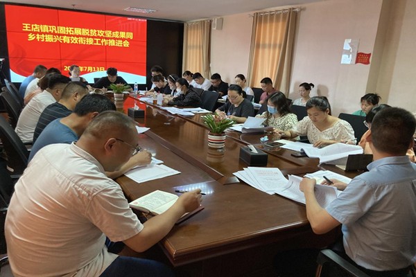 王店镇组织召开巩固拓展脱贫攻坚成果同乡村振兴有效衔接业务推进会