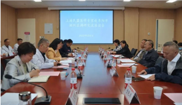 民盟上海市委卫生与健康委员会医学专家组赴阜阳市颍州区调研交流会在六院举行