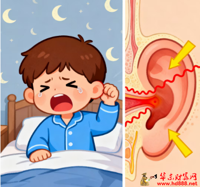 孩子半夜哭喊耳朵痛？“急性中耳炎”正悄悄找上门！医生教你这样应对