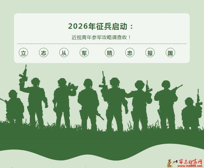 2026年征兵通道今日正式开启！这份近视青年参军攻略请查收！